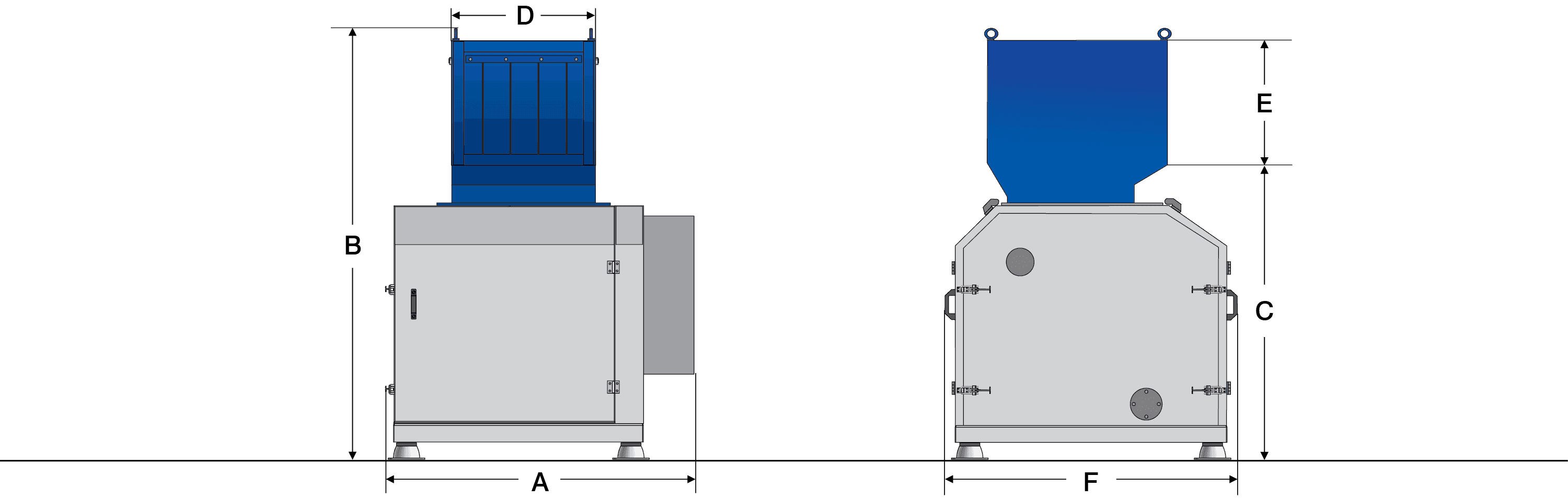 ZERMA Equipment C Series Tangential Granulator Dimensions