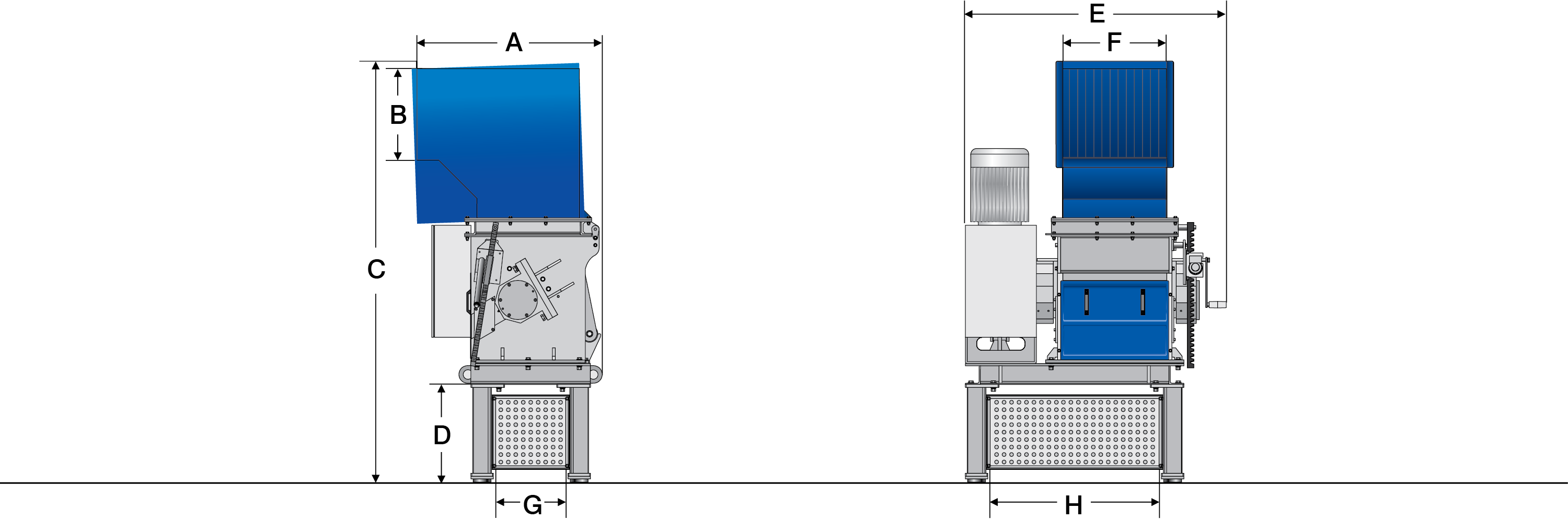 ZERMA Equipment ZBS Series Lump Shredder Dimensions