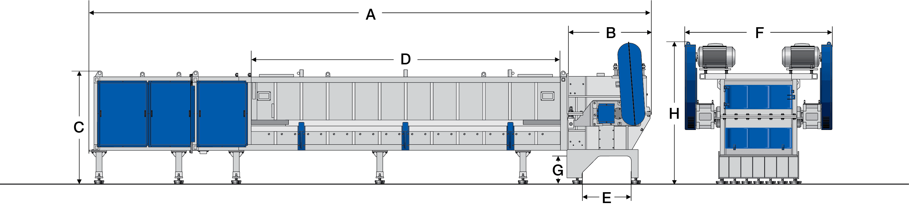 ZERMA Equipment P Series Pipe Profile Industrial Shredder Dimensions